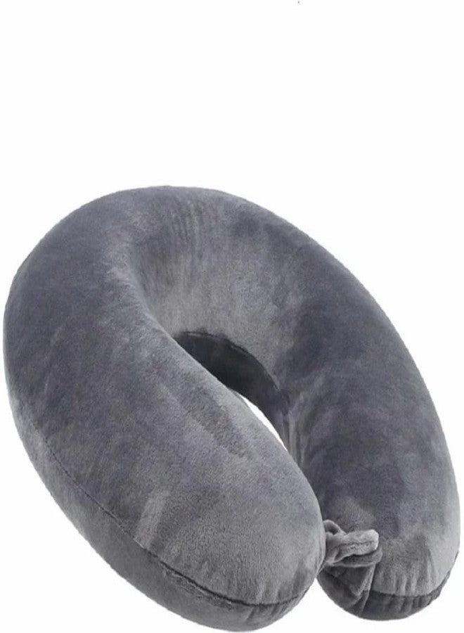 MELVIS Premium Fabric Neck Pillow, Unisex U-Shaped Micro Fibre Soft Cushions Comfortable Head Rest Neck Rest Pillow for Travel, Car, Train, Flight, Bus, Neck Travel Pillow Multipurpose, Grey-C - Image 1